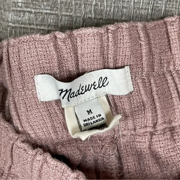 Madewell Breezewoven Pull-On High-Rise Straight Pants linen blend Size M - Picture 4 of 7